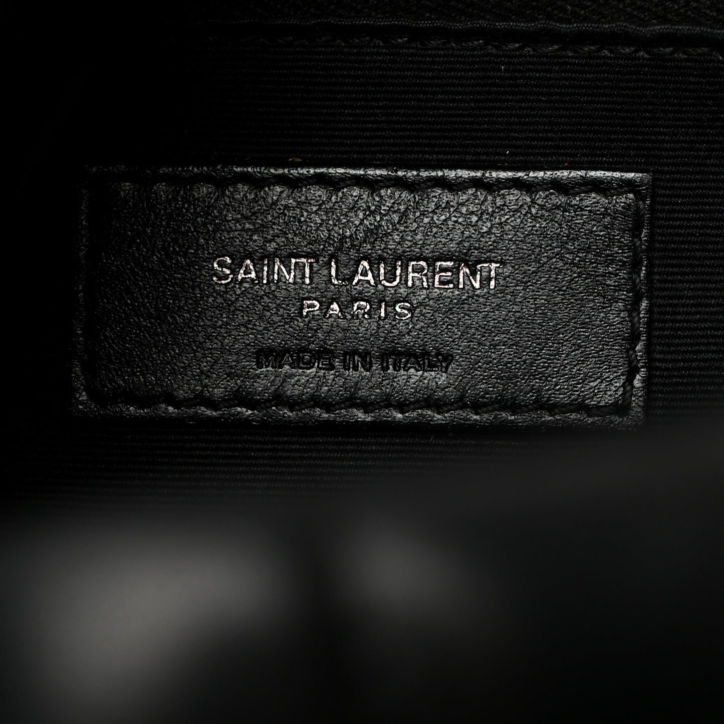 Lambskin Quilted Monogram Monochrome Small Loulou Puffer Chain Satchel Black