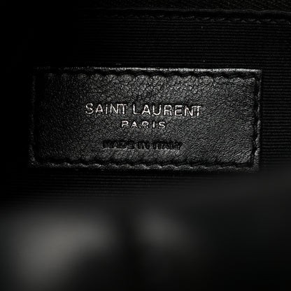 Saint Laurent Lambskin Quilted Monogram Monochrome Small Loulou Puffer Chain Satchel Black 6 of 10