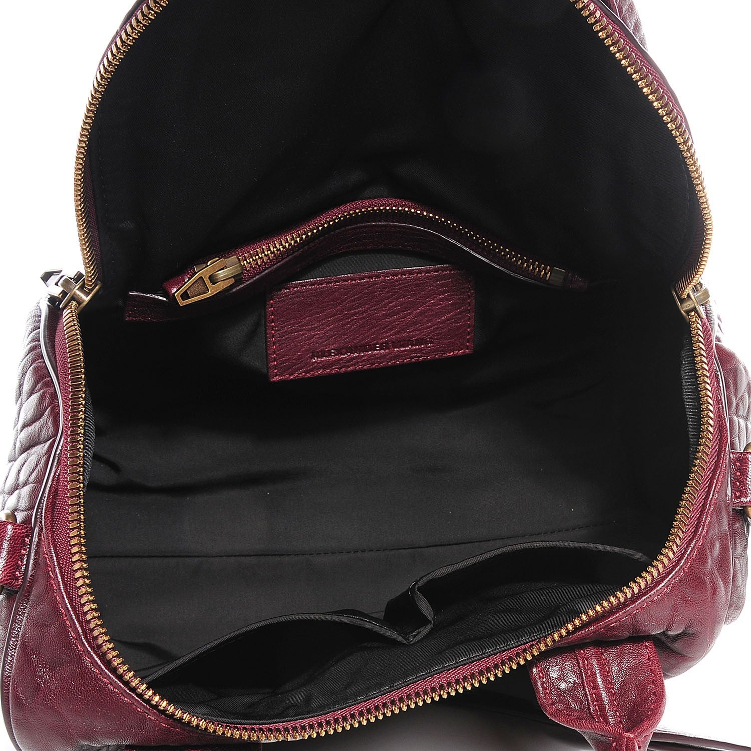 Alexander Wang Pebbled Lambskin Rockie Beet Antique Brass Hardware 6 of 6