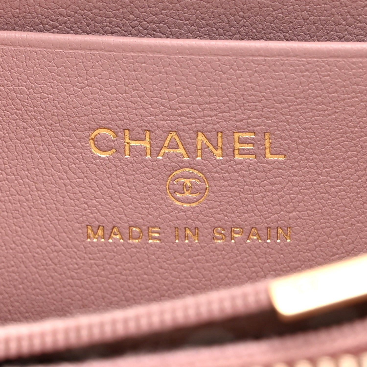 Chanel Lambskin Quilted Pearl CC Zip Around Coin Purse Wallet Pink 6 of 9