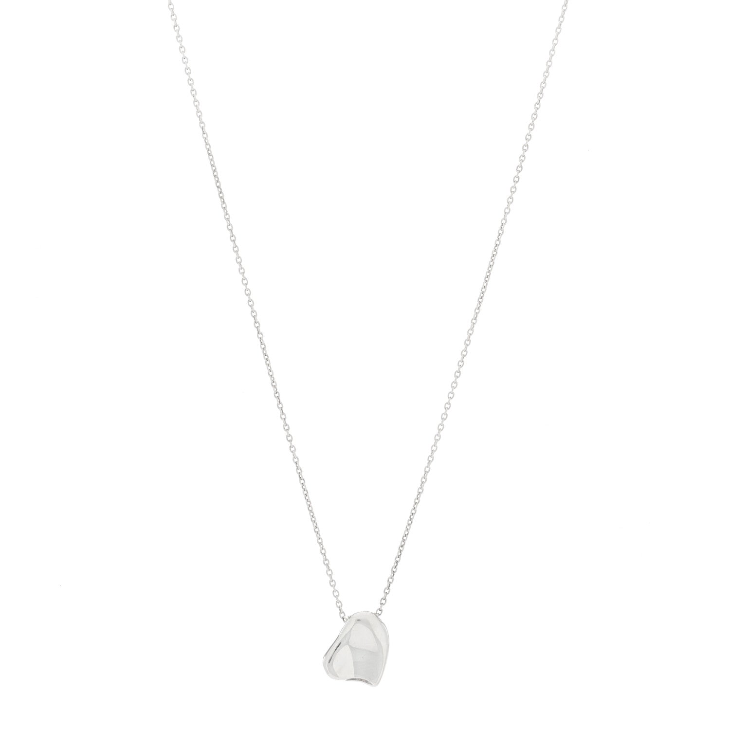 Tiffany Sterling Silver 9mm Elsa Perretti Full Heart Pendant Necklace 1 of 5