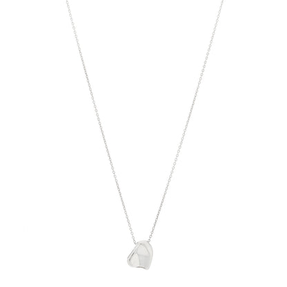 Tiffany Sterling Silver 9mm Elsa Perretti Full Heart Pendant Necklace 1 of 5