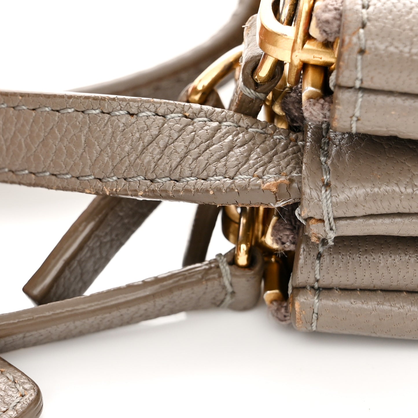 Lambskin Large Trio Crossbody Bag Beige