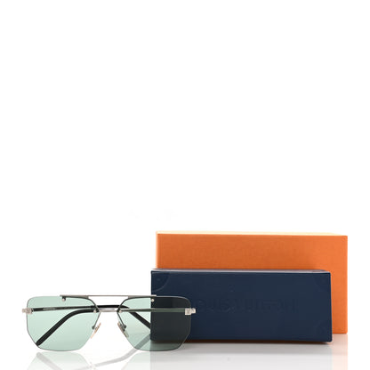 Louis Vuitton Metal Aviator Sunglasses Z1201W Blue 9 of 9