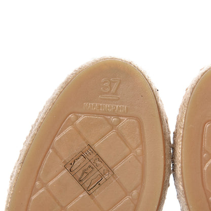 Chanel Fabric Biarritz CC Espadrilles 37 Black 8 of 11