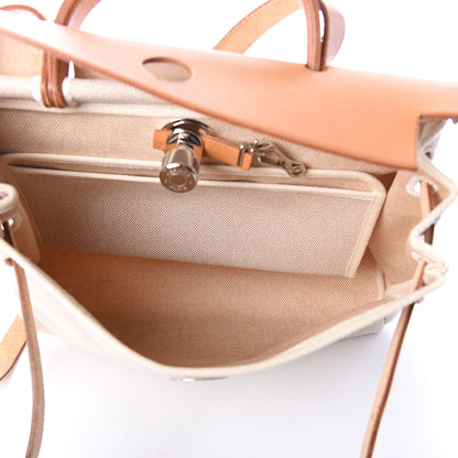 Hermes Toile Vache Calfskin Herbag 30 PM Natural 5 of 8