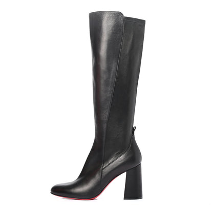 Christian Louboutin Calfskin Cadrilla 70 Tall Boots 40 Black 1 of 4