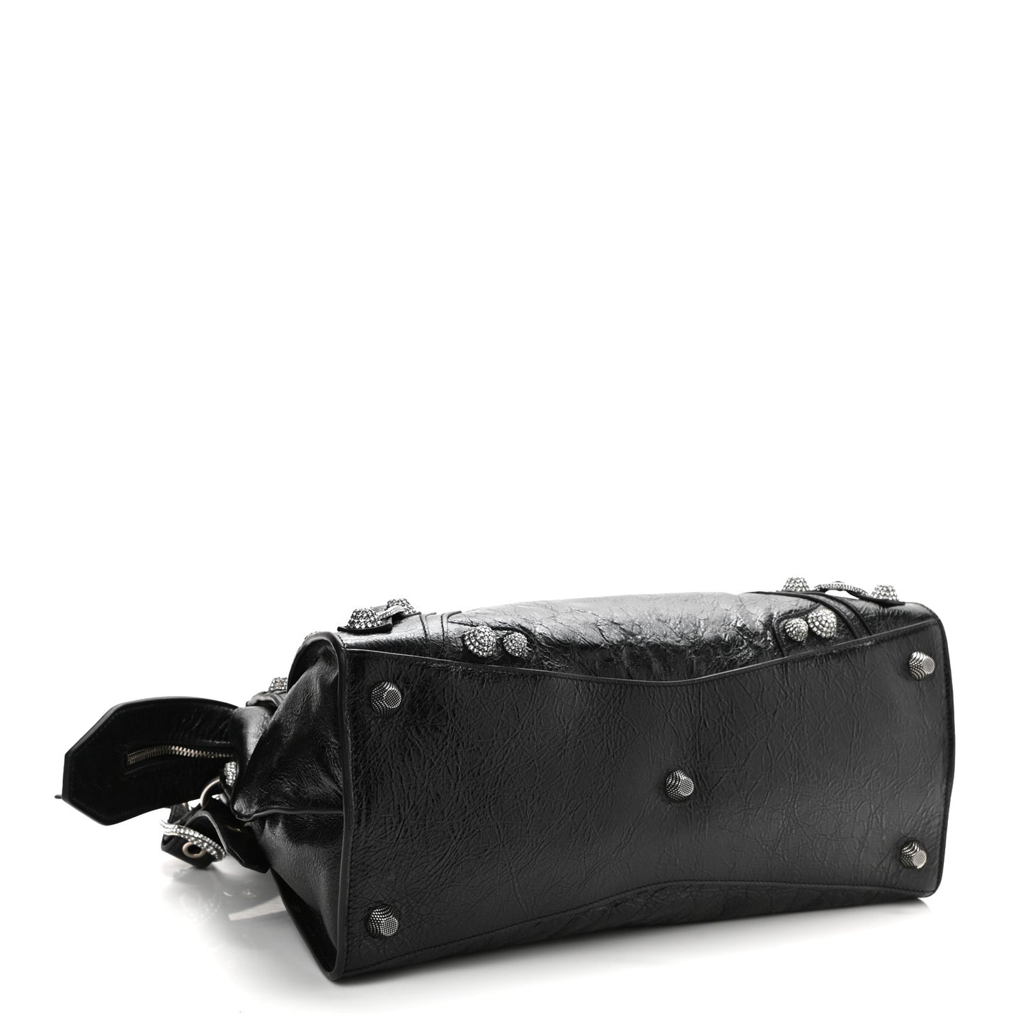 Agneau Arena Crystal Neo Cagole City Handbag Black