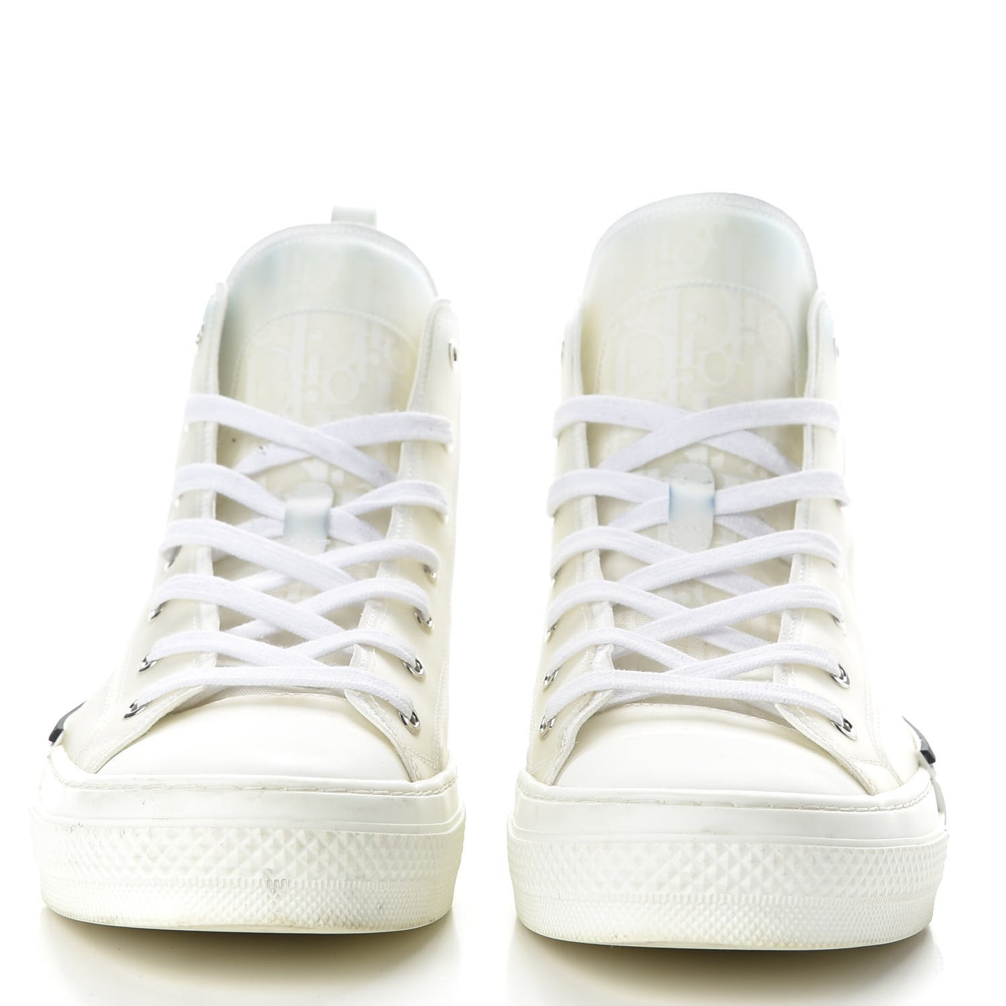 Technical Canvas Oblique Mens B23 High Top Sneakers 43 White