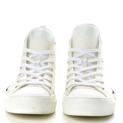 Christian Dior Technical Canvas Oblique Mens B23 High Top Sneakers 43 White 2 of 13