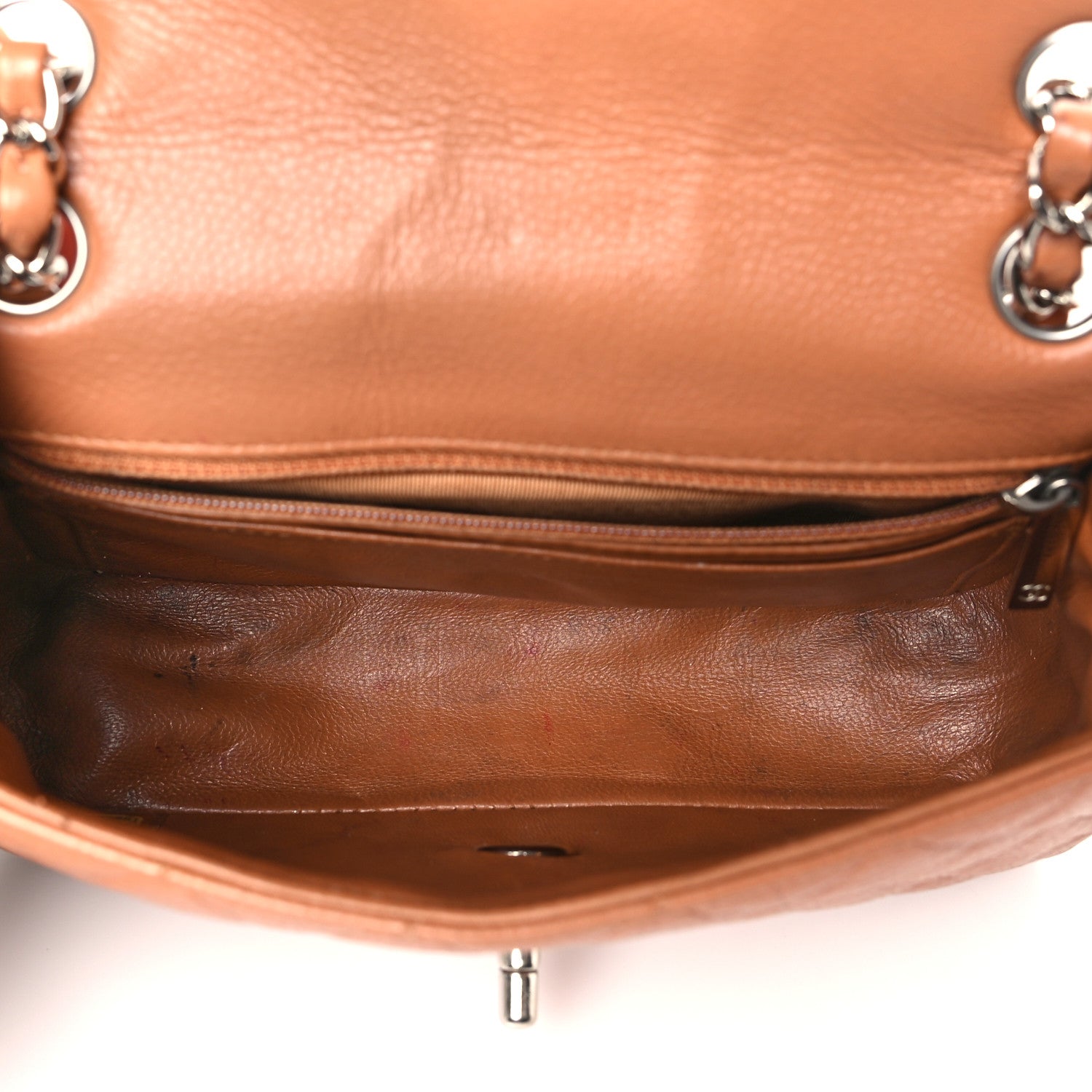 Chanel Caviar Quilted Mini Rectangular Flap Light Brown 5 of 15