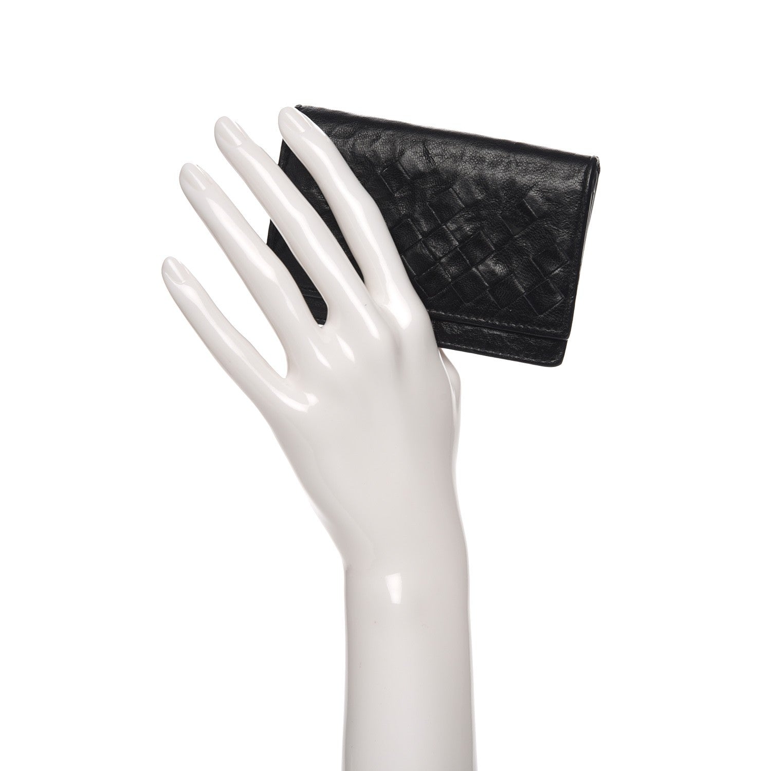 Bottega Veneta Washed Nappa Intrecciato Card Case Nero Black 2 of 7