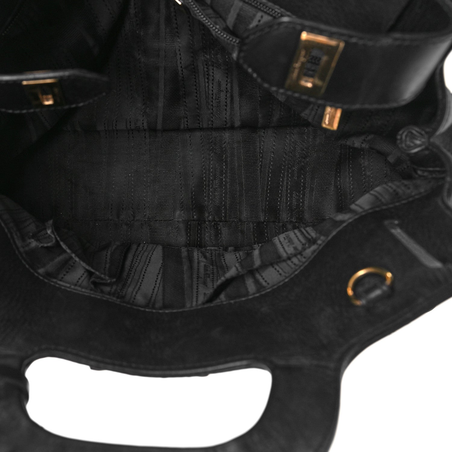 Salvatore Ferragamo Calfskin Wanda Tote Black 5 of 10