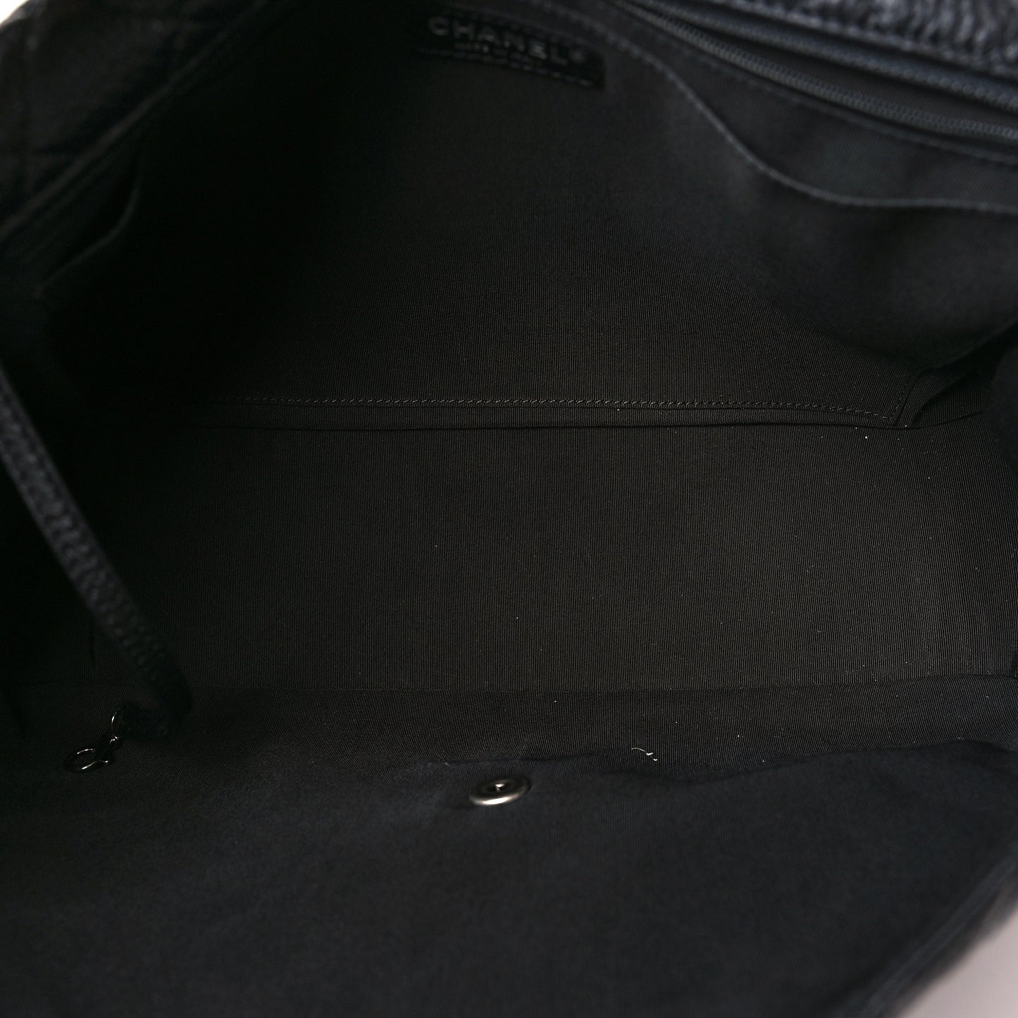 Grained Calfskin Quilted Small XXL Travel Flap Bag Black