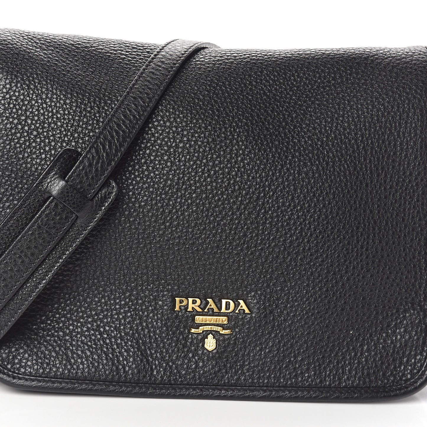 Vitello Phenix Crossbody Bag Black