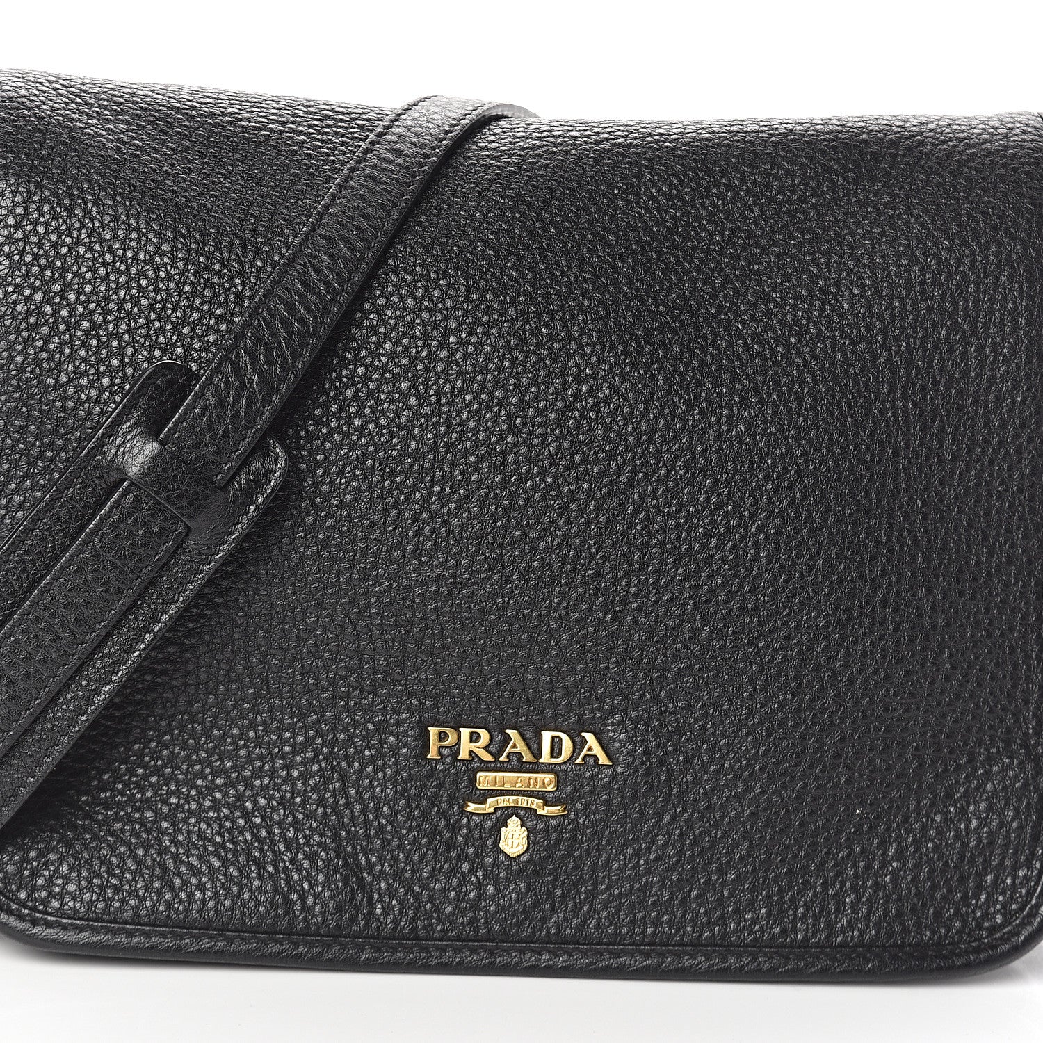 Prada Vitello Phenix Crossbody Bag Black 6 of 8
