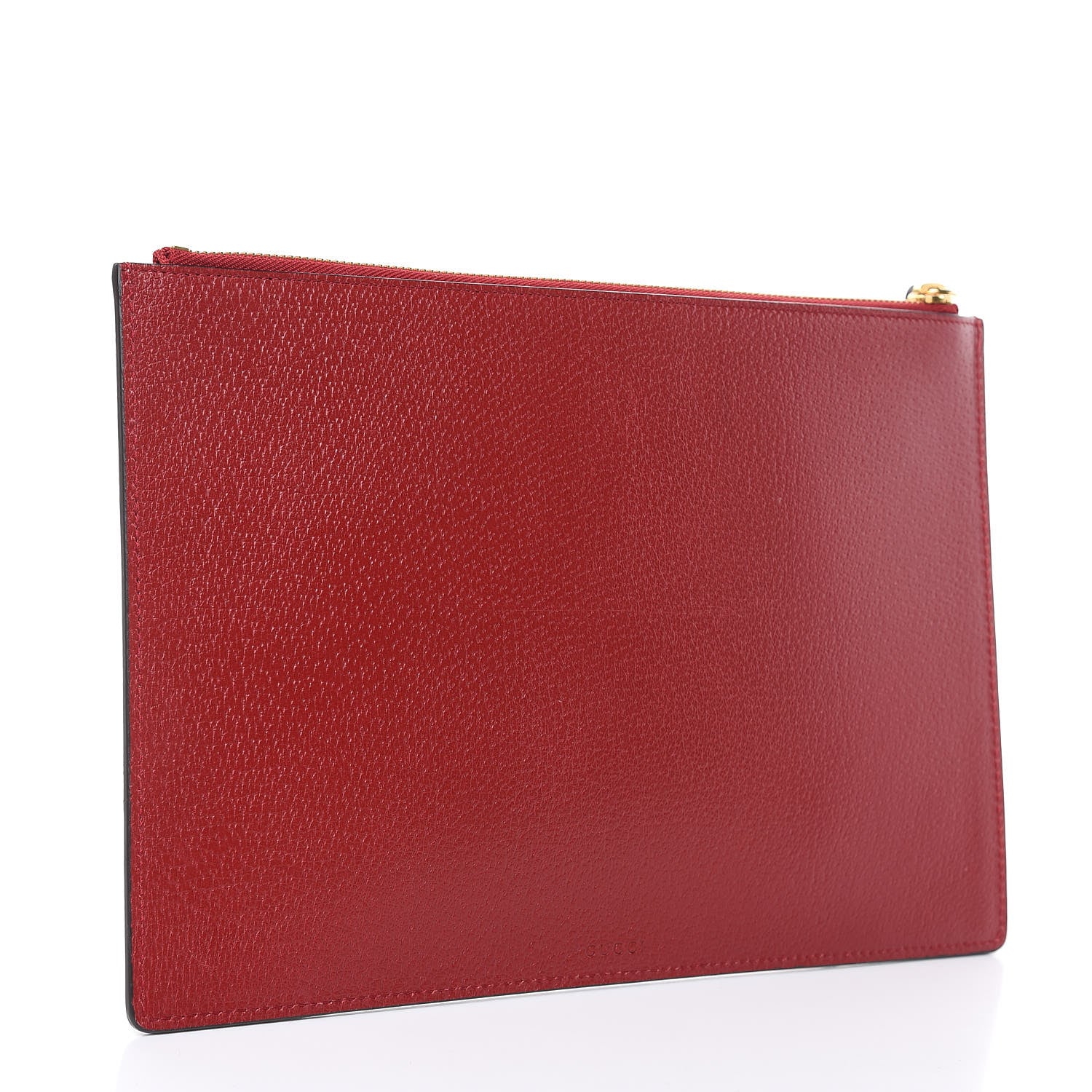 Gucci GG Supreme Monogram Tian Large Zip Pouch Beige Multicolor Red 3 of 11