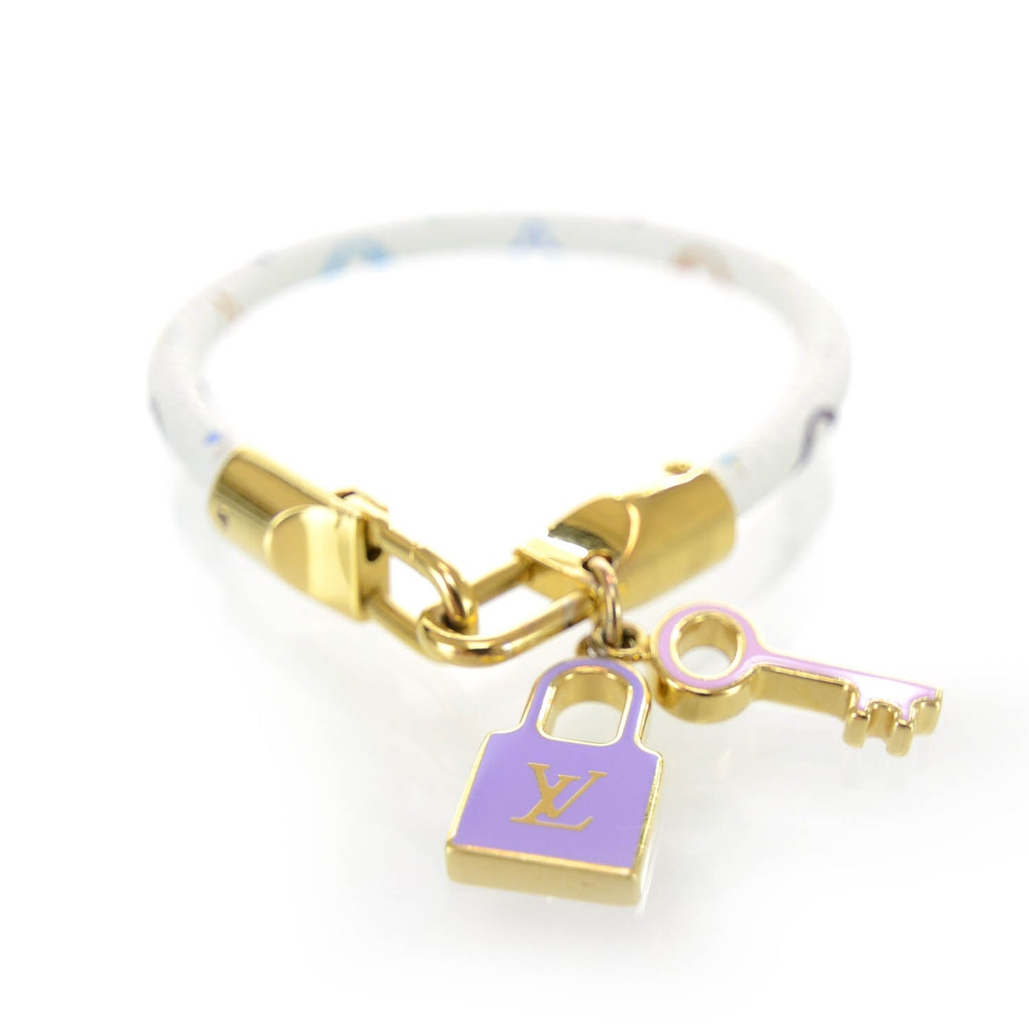Monogram Multicolor Luck It Bracelet 19 White