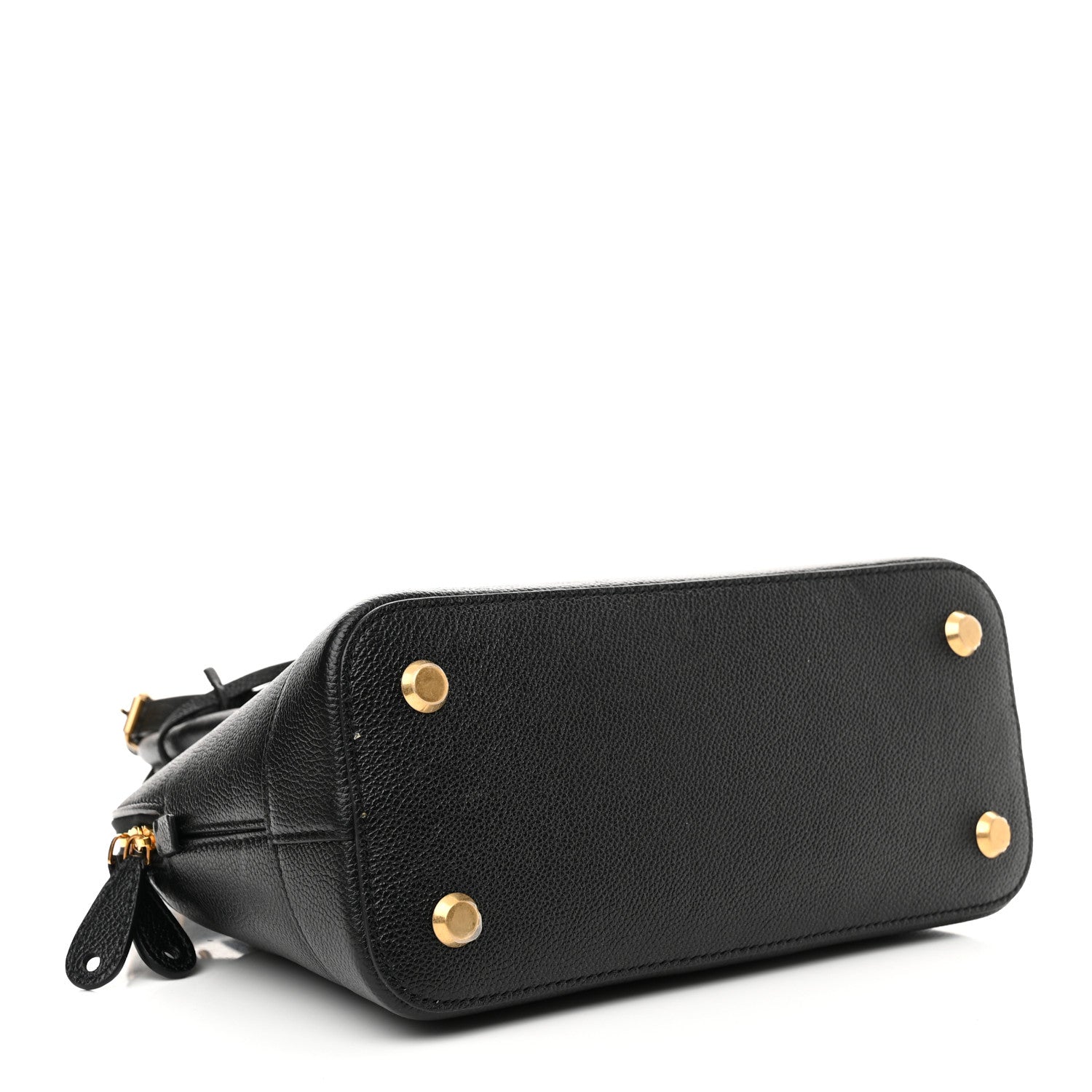 Balenciaga Grained Calfskin Logo S Ville Top Handle Bag Black White 4 of 11