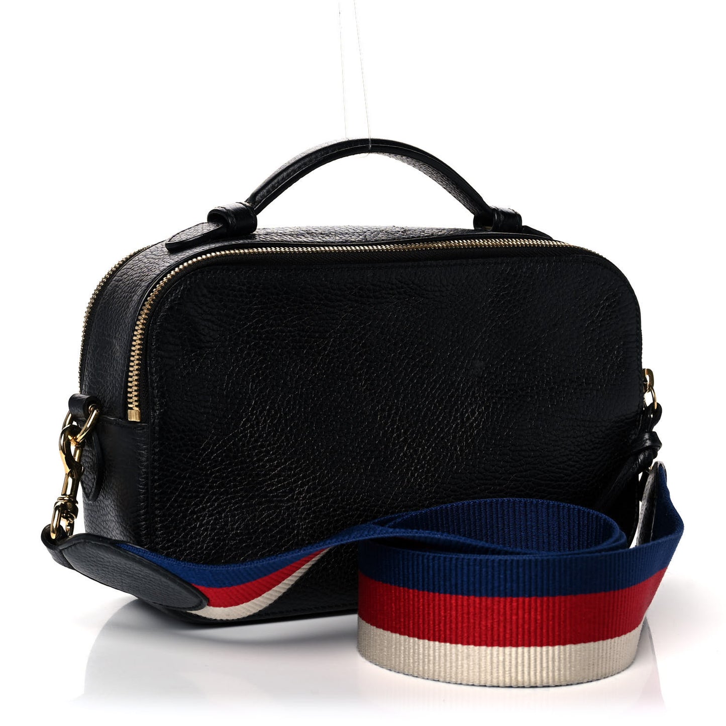 Grained Calfskin Sylvie Web Kingsnake Small Camera Bag Black Multicolor