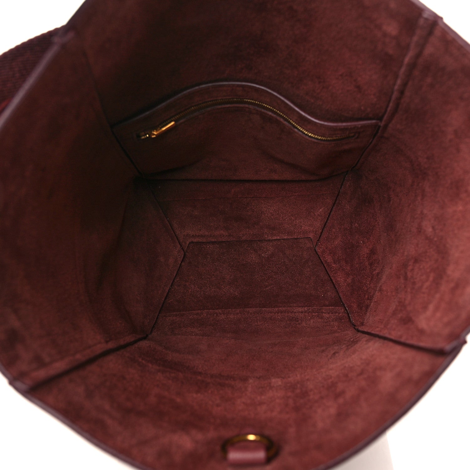 Celine Soft Grained Calfskin Sangle Bucket Bag Burgundy 5 of 9