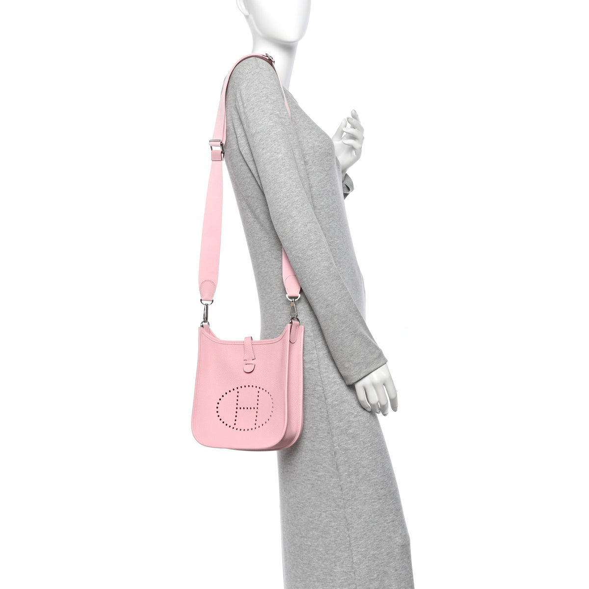 Hermes Taurillon Clemence Evelyne 23 Poche III Rose Sakura 2 of 11