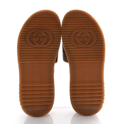 Gucci Monogram Maxi GG Angelina Platform 55mm Slide Sandals 39 Camel Ebony 6 of 10