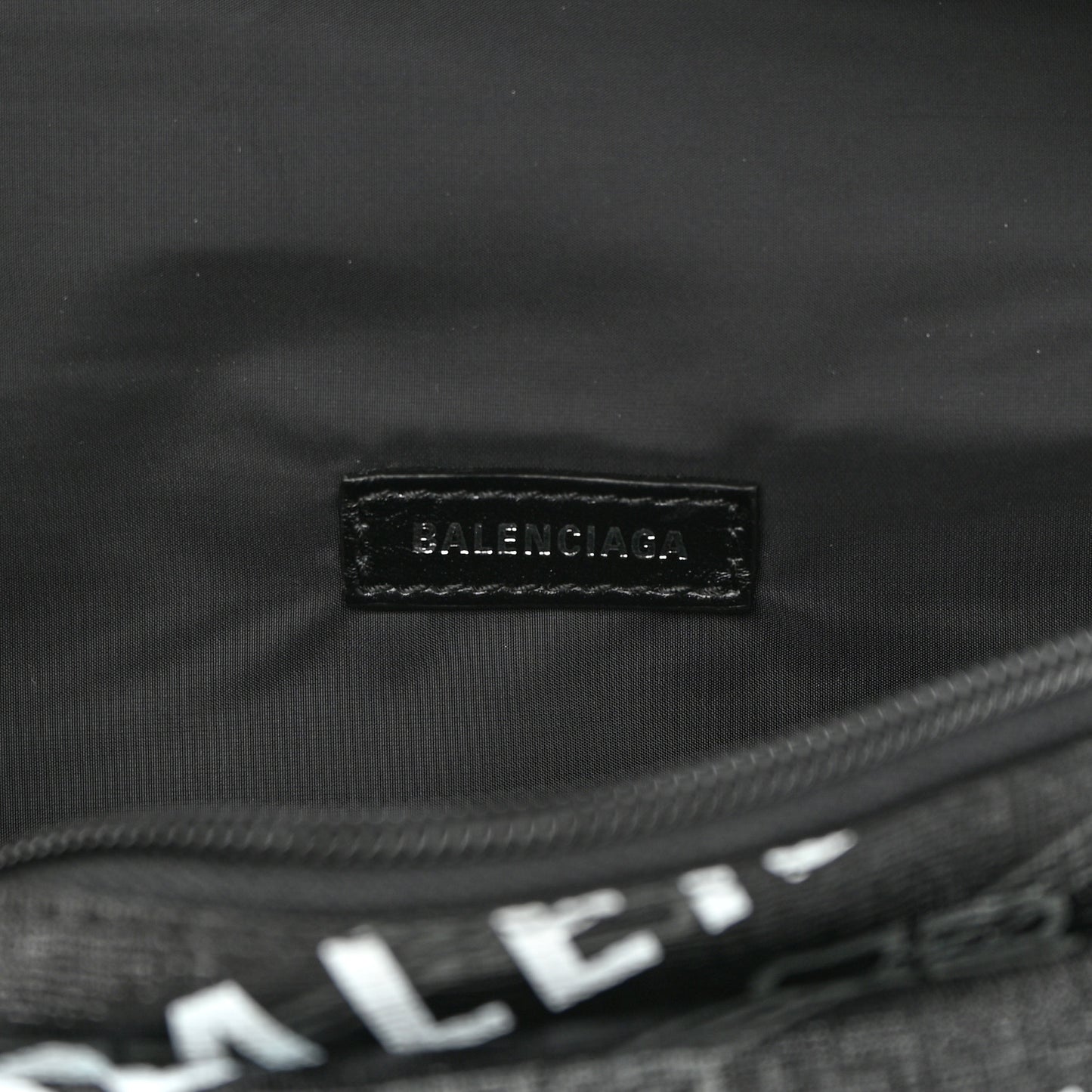 Coated Canvas BB Monogram Allover Logo Medium Signature Beltpack Black Grey White