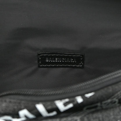 Balenciaga Coated Canvas BB Monogram Allover Logo Medium Signature Beltpack Black Grey White 6 of 10