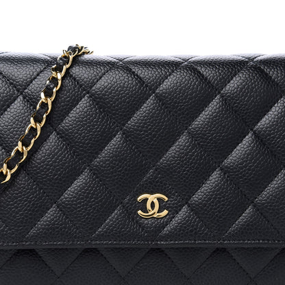 Chanel Caviar Quilted Wallet On Chain WOC Black 11 of 12