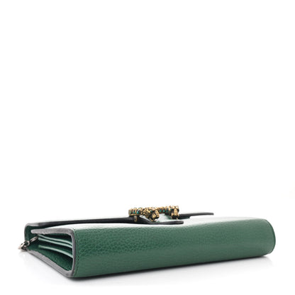 Gucci Calfskin Mini Dionysus Chain Wallet Emerald 4 of 12