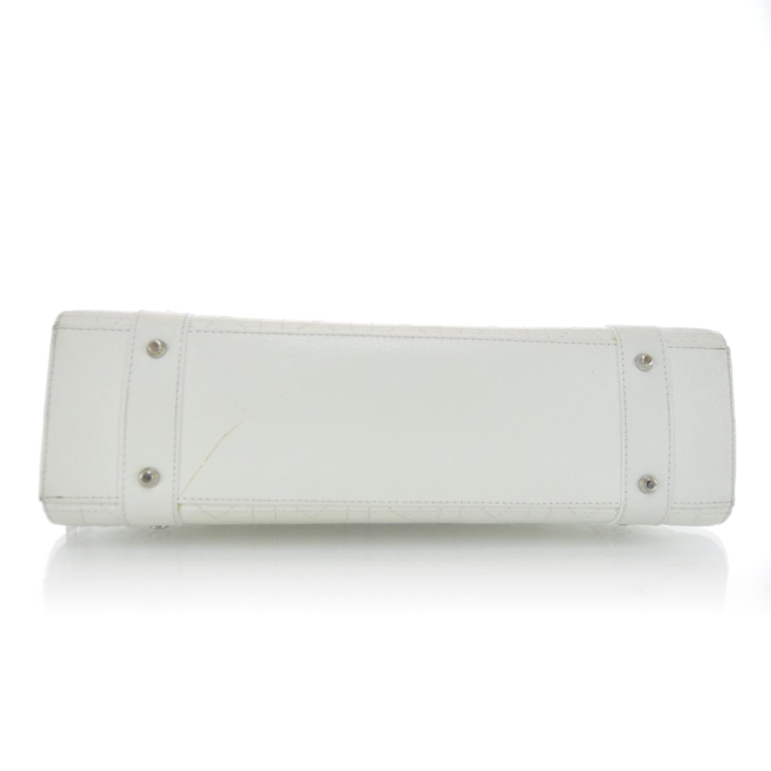 Christian Dior Leather Cannage East West Lady Dior White 5 of 11