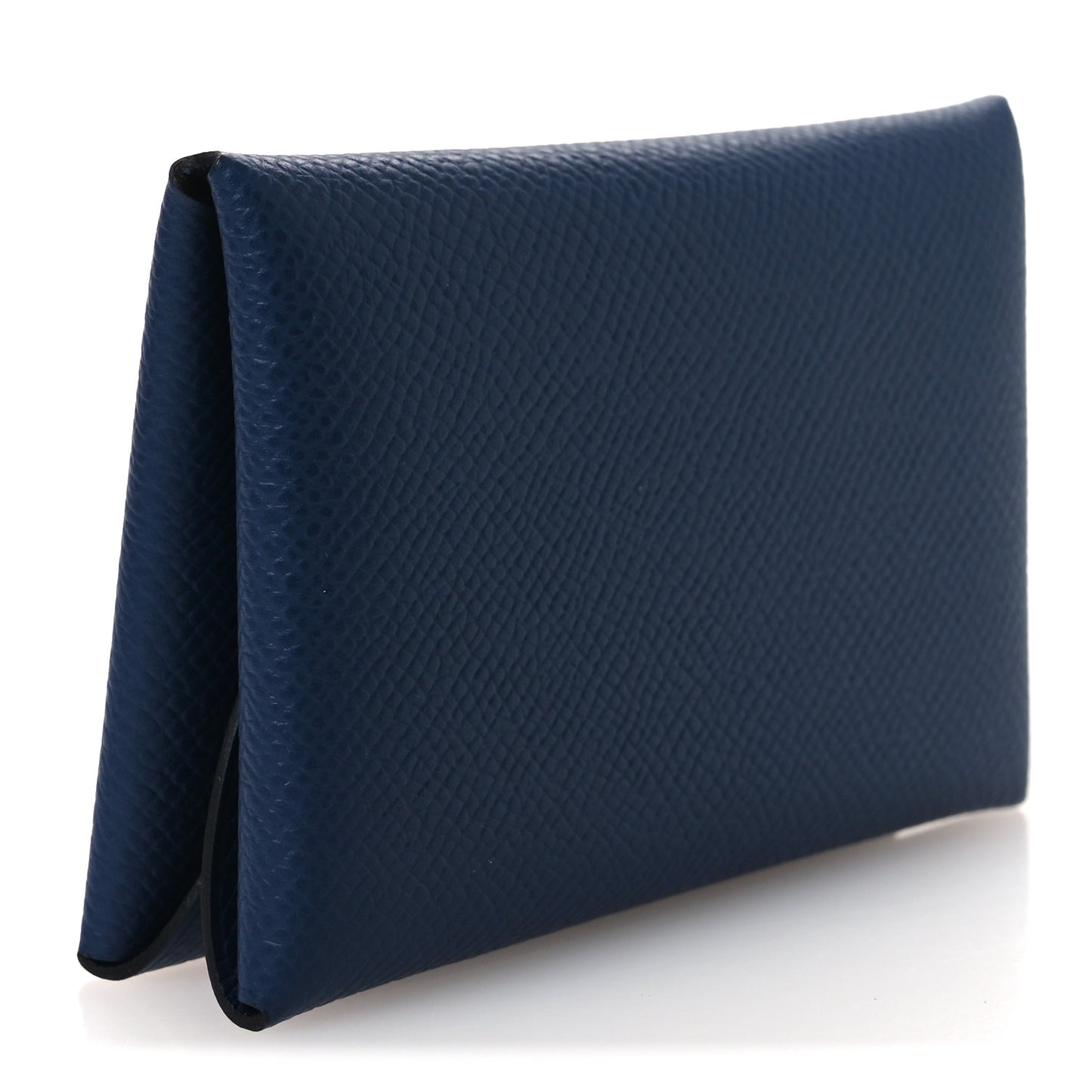 Epsom Calvi Duo Card Case Bleu Indigo