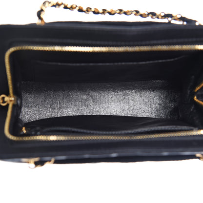 Chanel Satin Quilted Shoulder Bag Black 5 of 11
