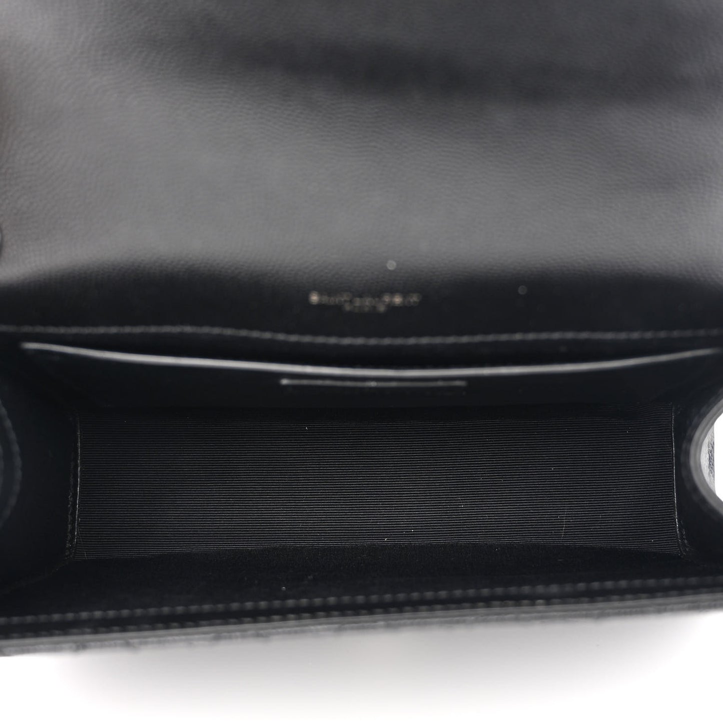 Grain De Poudre Textured Mixed Matelasse Triquilt Medium Monogram Monochrome Satchel Black