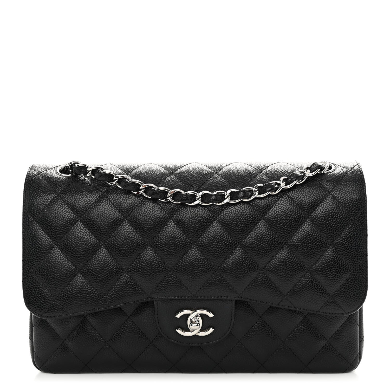 Chanel Caviar Quilted Jumbo Double Flap Black 1 of 10
