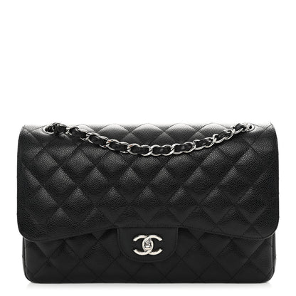 Chanel Caviar Quilted Jumbo Double Flap Black 1 of 10
