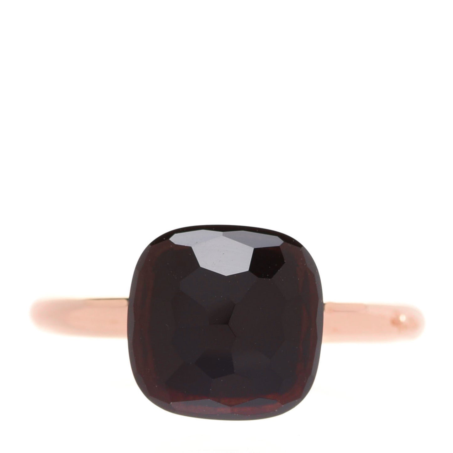 18K Rose Gold Smoky Quartz Classic Nudo Ring 50 5.25