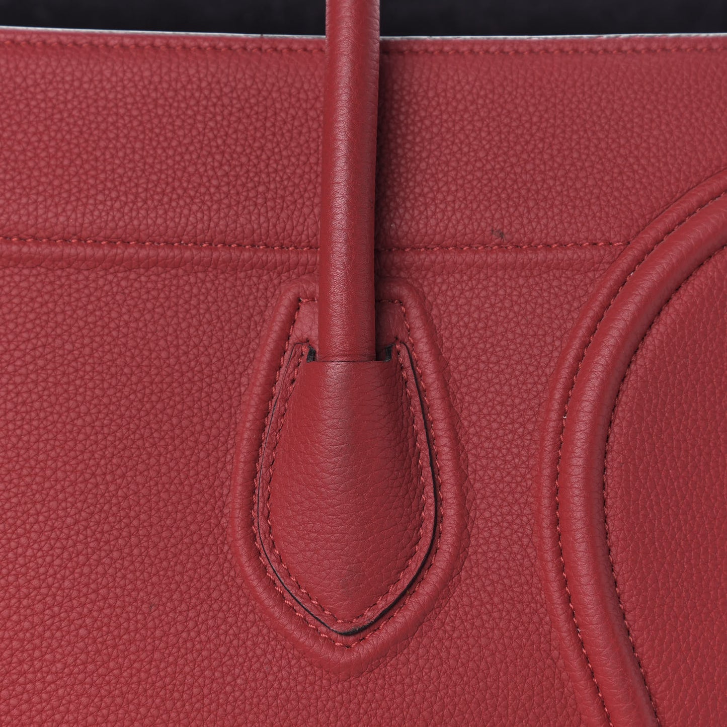 Grained Calfskin Medium Phantom Luggage Burgundy