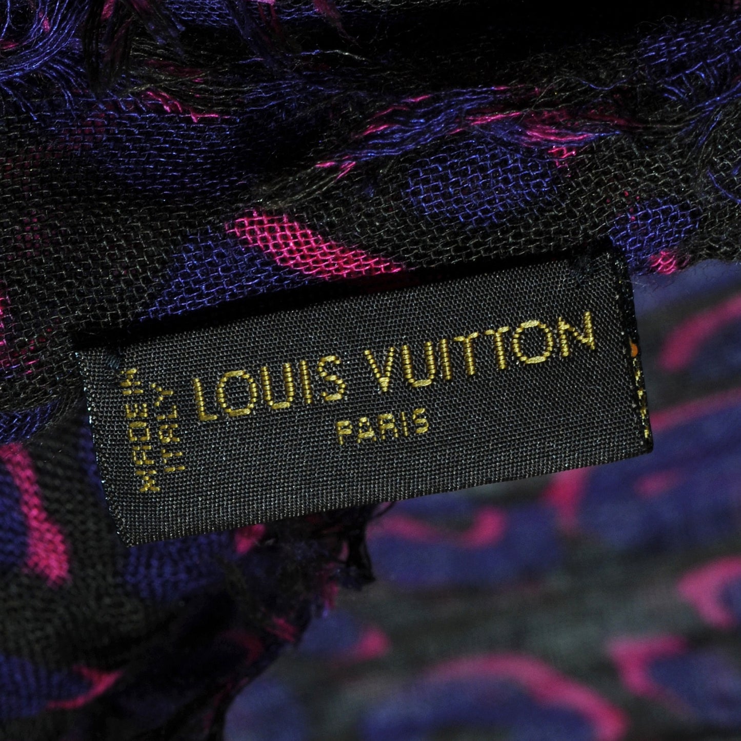 Cashmere Silk Leopard Stole Fuchsia