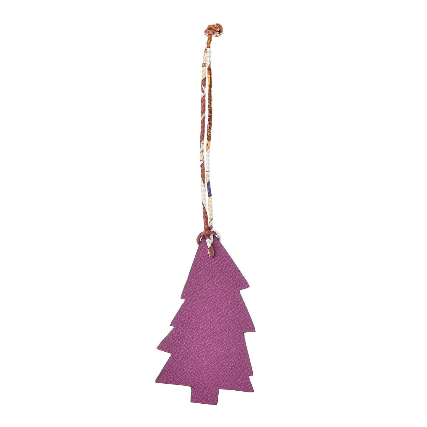 Togo Epsom Petit H Pine Tree Bag Charm Feu Cyclamen