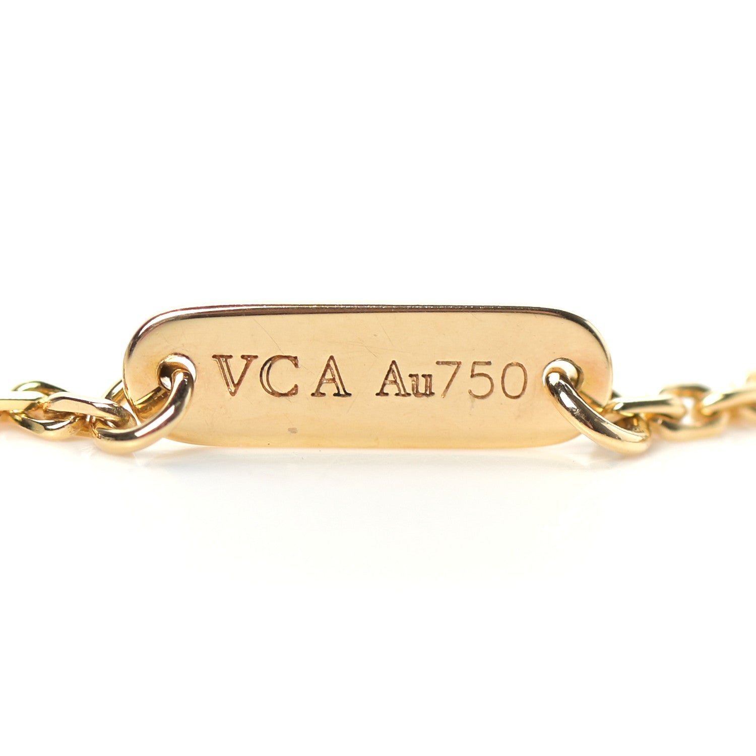 Van Cleef & Arpels 18K Yellow Gold Carnelian Vintage Alhambra Pendant Necklace 4 of 6