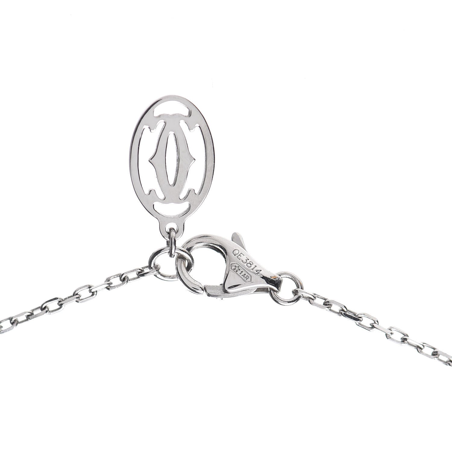 Cartier 18K White Gold Diamond D'Amour Heart Pendant Necklace 5 of 5