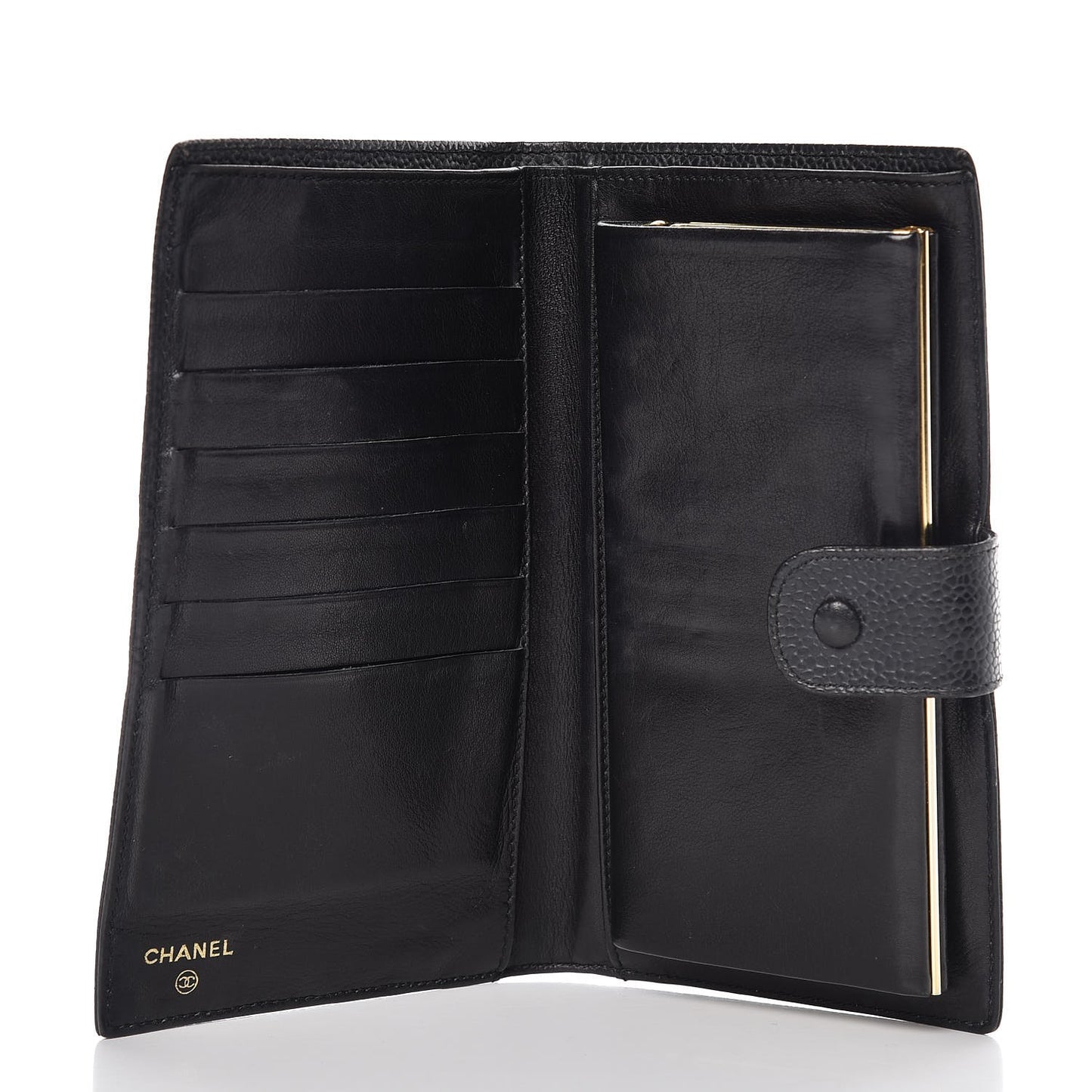 Caviar Timeless CC French Wallet Black