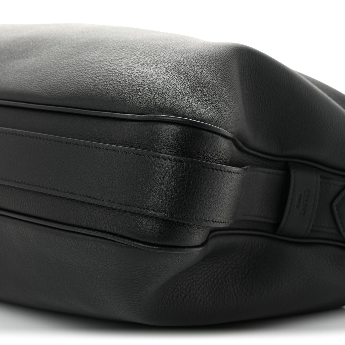 Supple Calfskin Large Romy Shoulder Bag Black