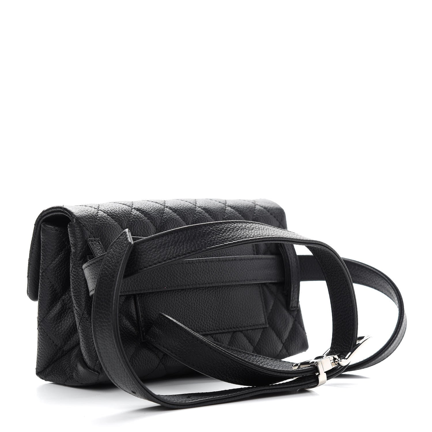 Chanel Grained Calfskin Quilted 2.55 Reissue Flap Belt Bag Clutch Black 3 of 10