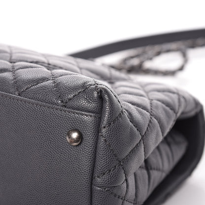 Chanel Caviar Quilted Small Coco Handle Flap Gray 18 of 18