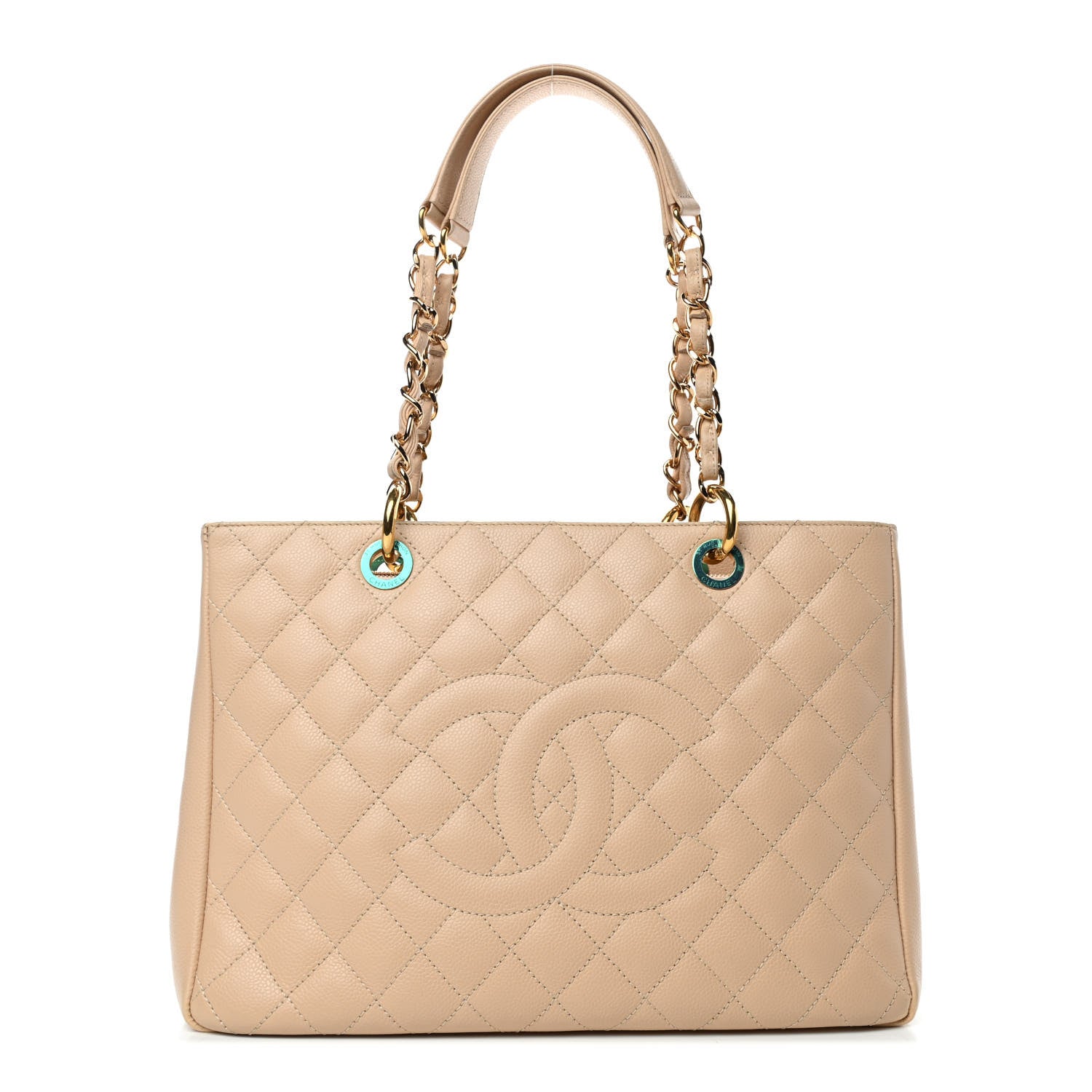 Chanel Caviar Quilted Grand Shopping Tote GST Beige 1 of 5
