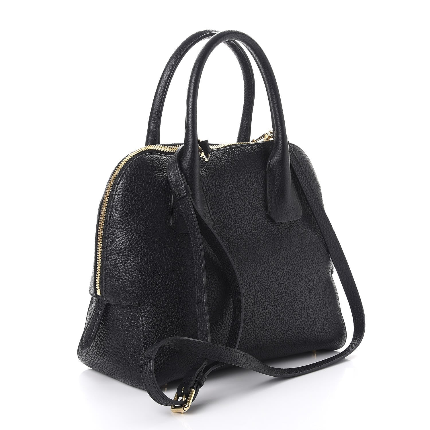 Burberry London Grainy Calfskin Small Greenwood Bowling Bag Black 3 of 9