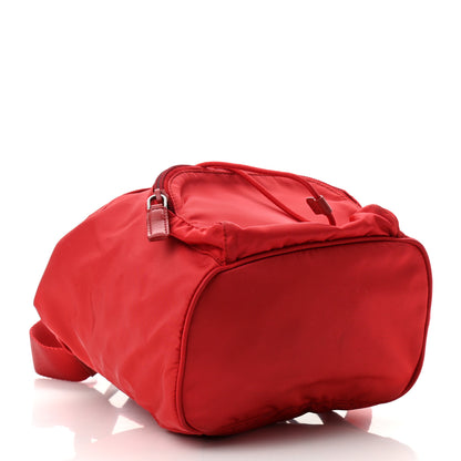 Prada Tessuto Nylon Vela Saffiano Mini Single Snap Buckle Backpack Rosso 4 of 10